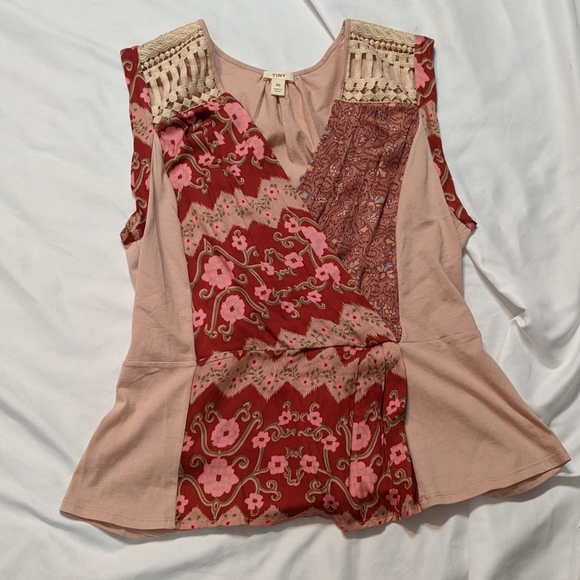 Anthropologie Tops - Anthropologie Tiny Faux Wrap Top, Medium